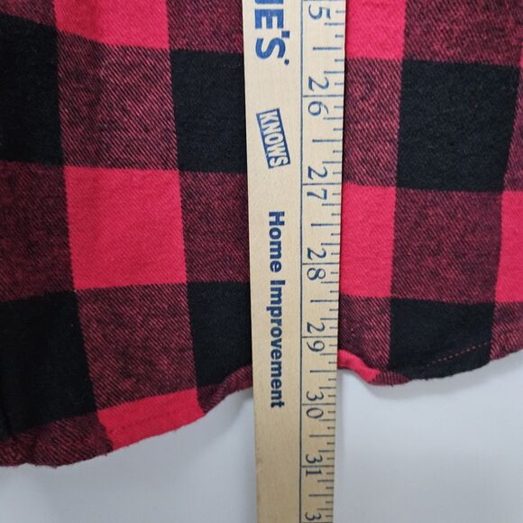 Blue Mountain Buffalo Check Flannel Shirt Men's Medium Black Red Outdoors Hiking - Picture 5 of 6